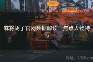麻将胡了官网数据解读：焦点人物特写
