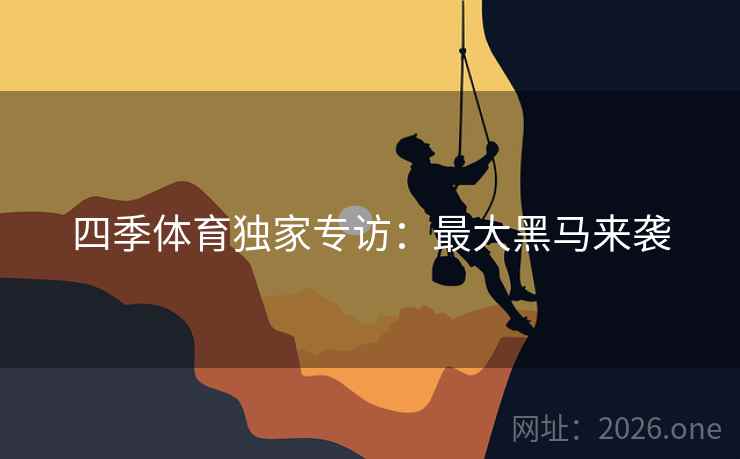 四季体育独家专访：最大黑马来袭